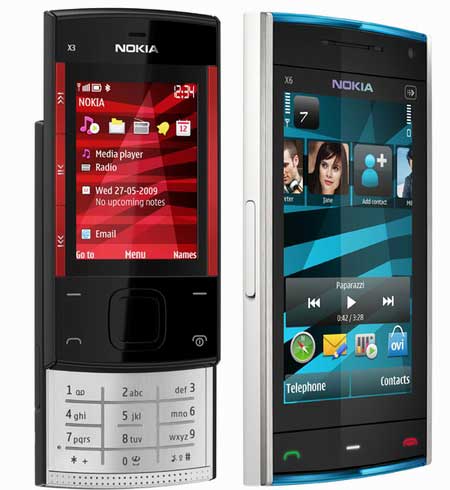 na nokia world 2009 bili anonsirovani tachfoni x3 i x6 На Nokia World 2009 были анонсированы тачфоны X3 и X6